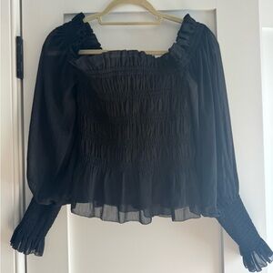 ALLSAINTS beautiful off the shoulder Lara long sleeve top new with tags.